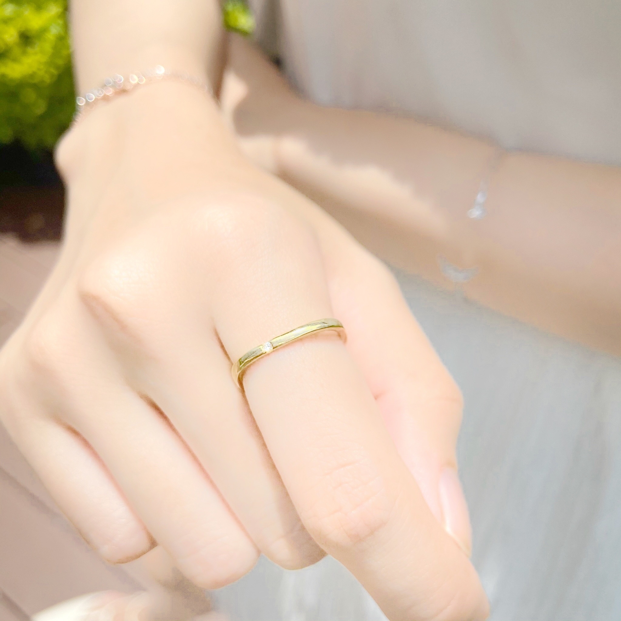 | 925純銀・ 18k金 | 分寸戒指 | RI0249 |