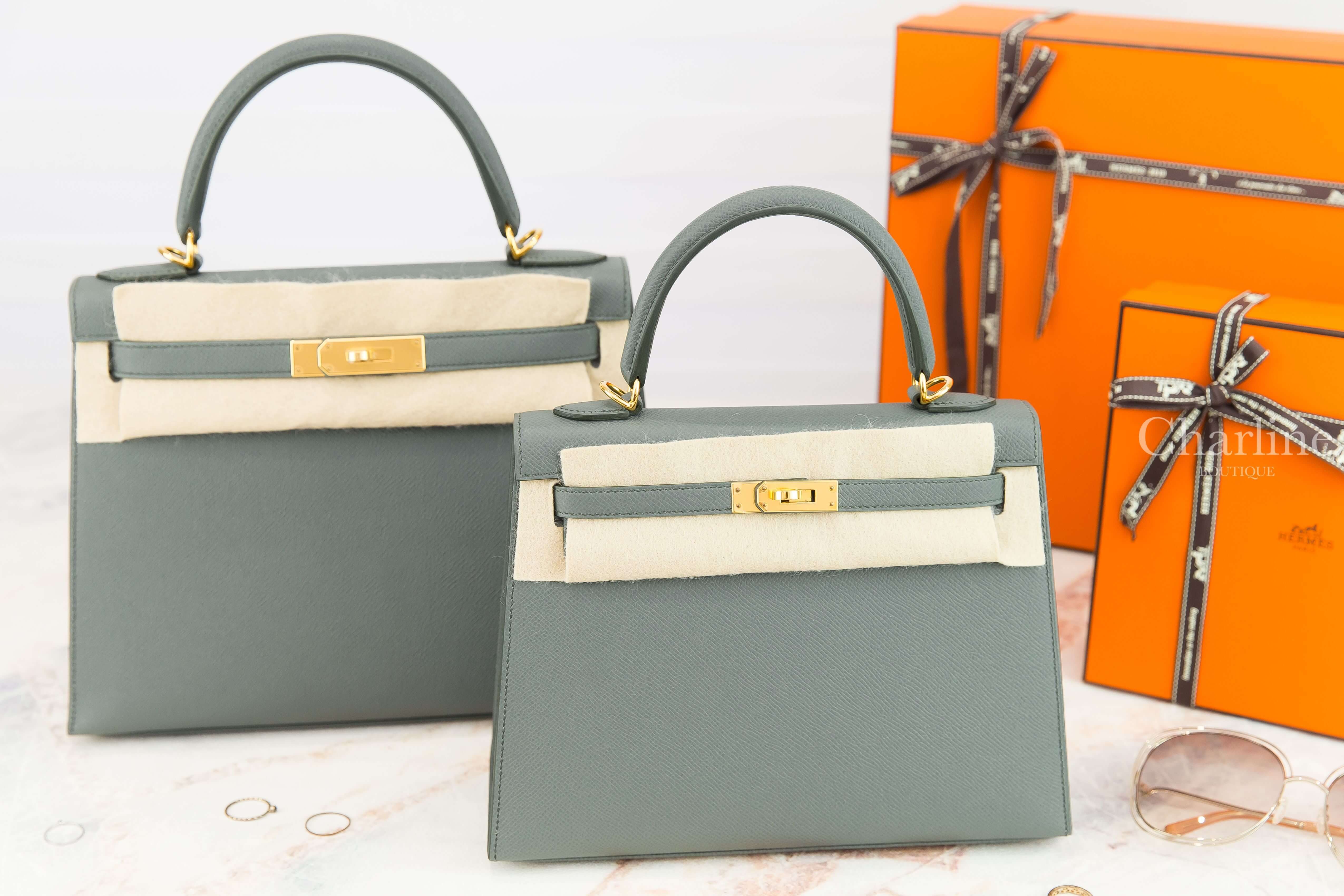 Hermès Kelly II 28cm 63 Vert Amande Epsom Z刻杏仁綠金釦凱莉包,Hermès Kelly 25cm 63 Vert Amande Epsom Y刻杏仁綠金釦凱莉包-Charline Boutique 精品代購