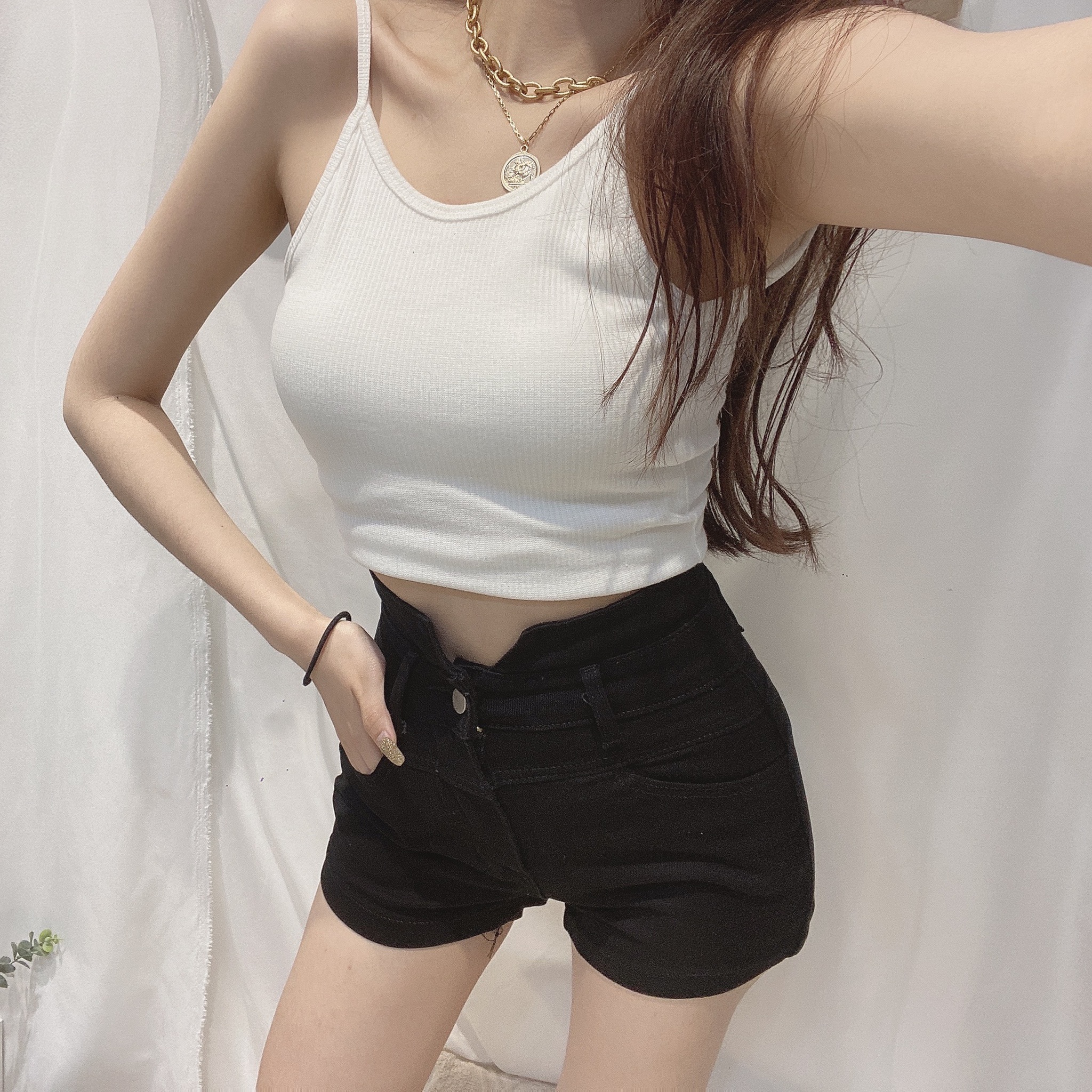 歐美風美背挖肩背心/二色