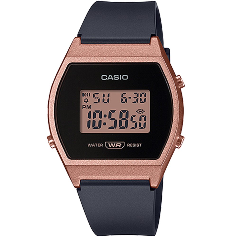 Casio LW-204-1A 女裝 銅色復古跳字錶