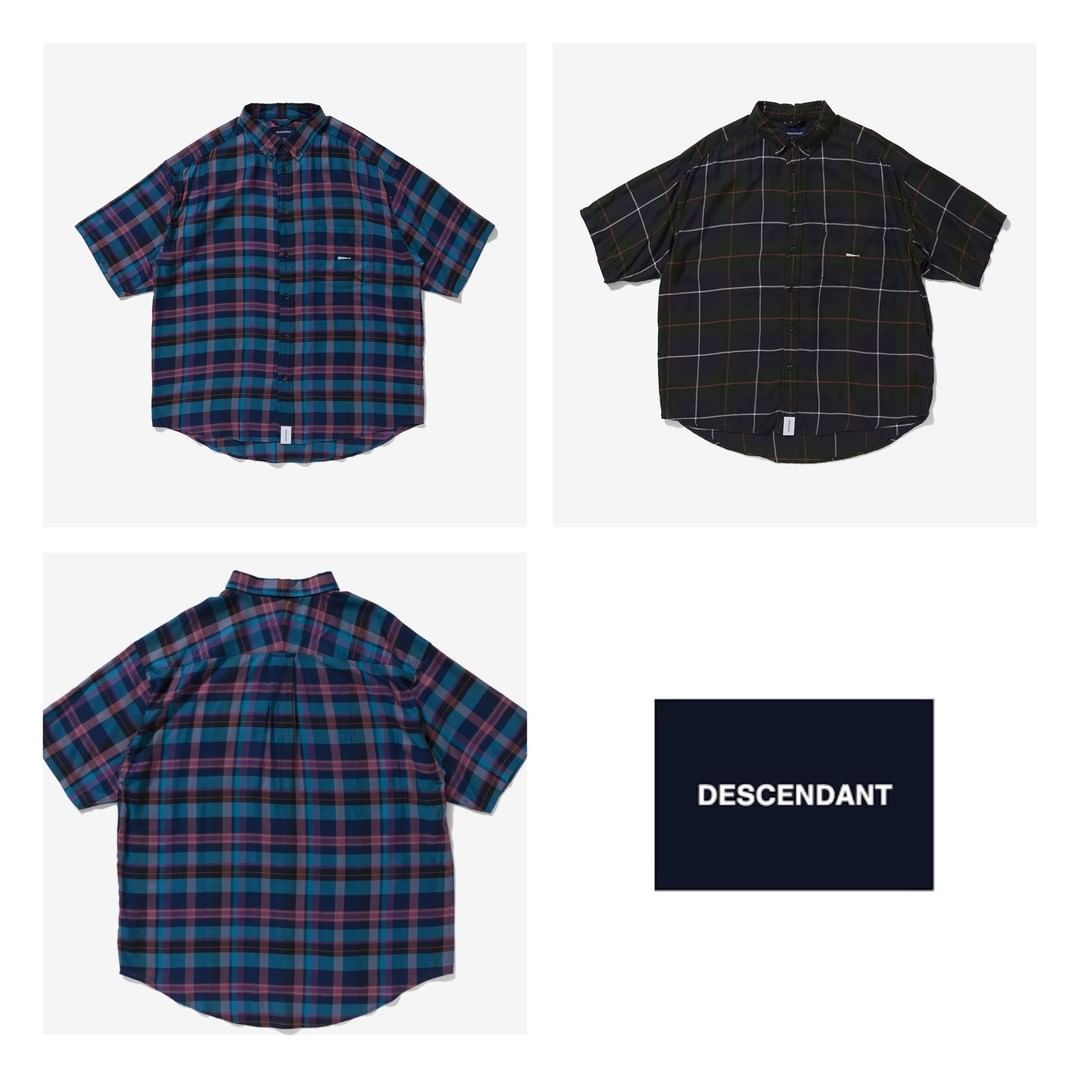 トップス DESCENDANT HYANNIS B.D SS SHIRT FULL DESCENDANT/HYANNIS B.D SS SHIRT FULL SIZE (BLUE)