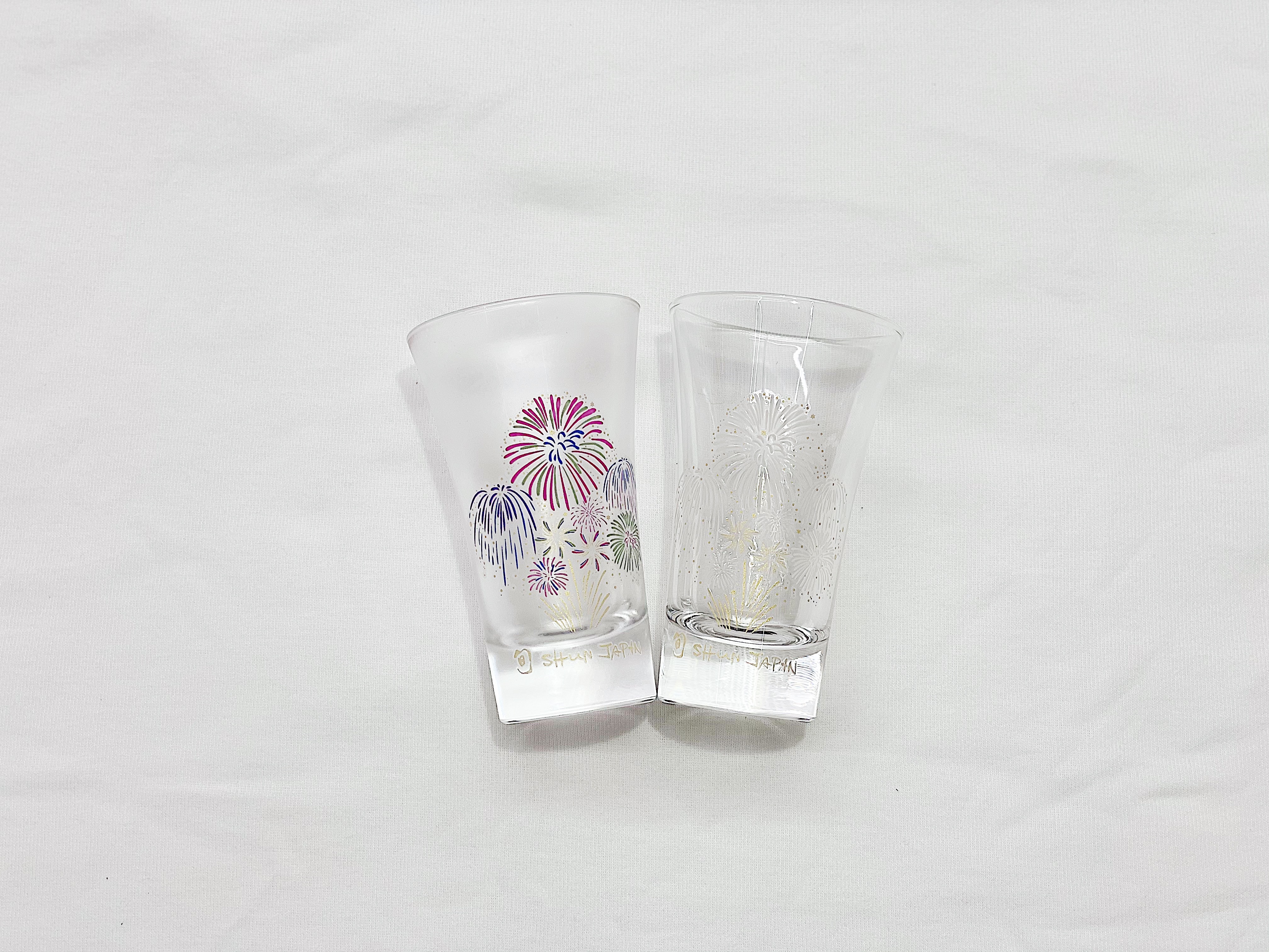 丸モ高木陶器 冷感花火Glass Tenkai Pair Set(ch-03s)