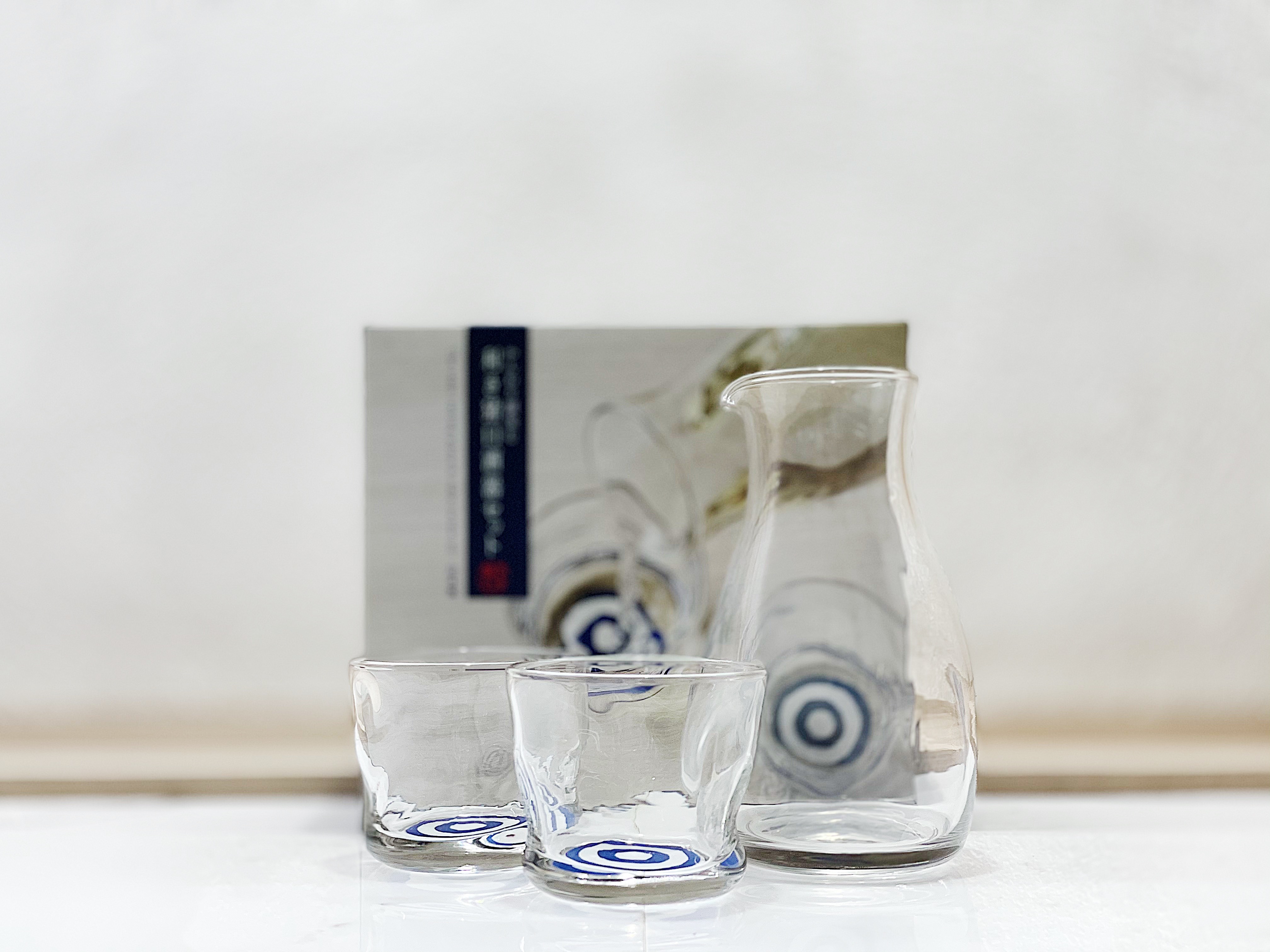 利き猪口 酒器セット 蛇の目模様