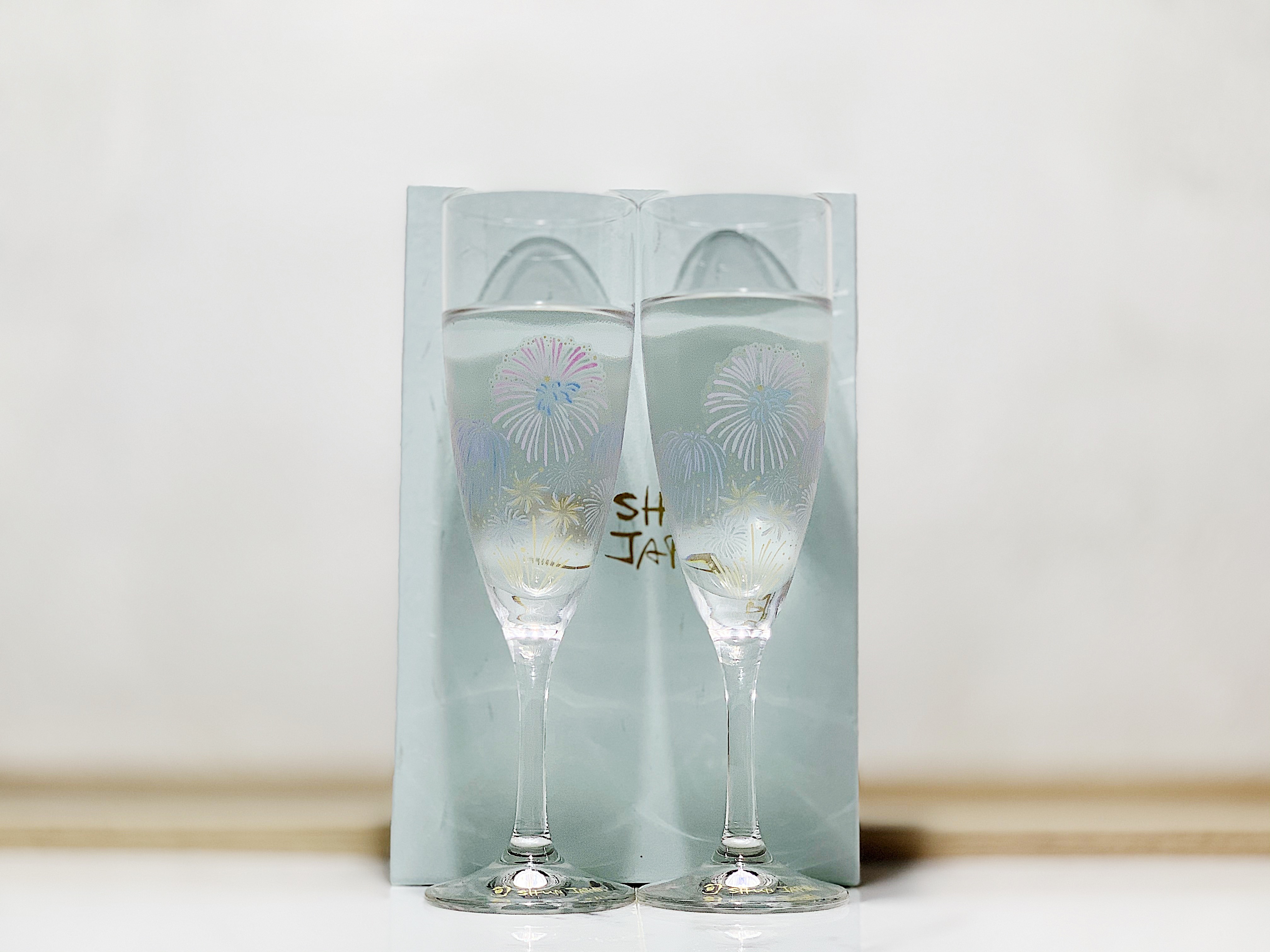 丸モ高木陶器 冷感花火Champagne Glass Set(ch-02s)