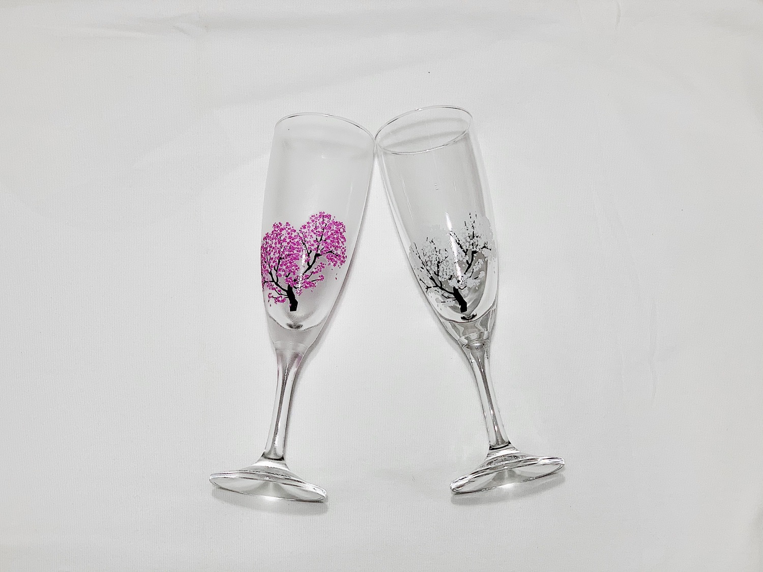 丸モ高木陶器 冷感桜 Champagne Glass Set(ch-02s)