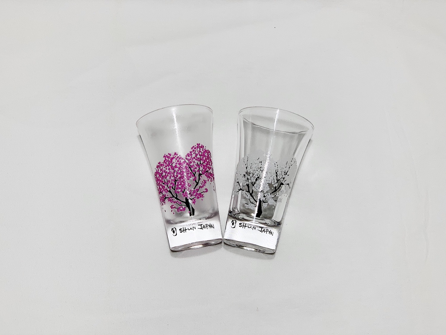 丸モ高木陶器 冷感桜 Glass Tenkai Pair Set(cs-03s)