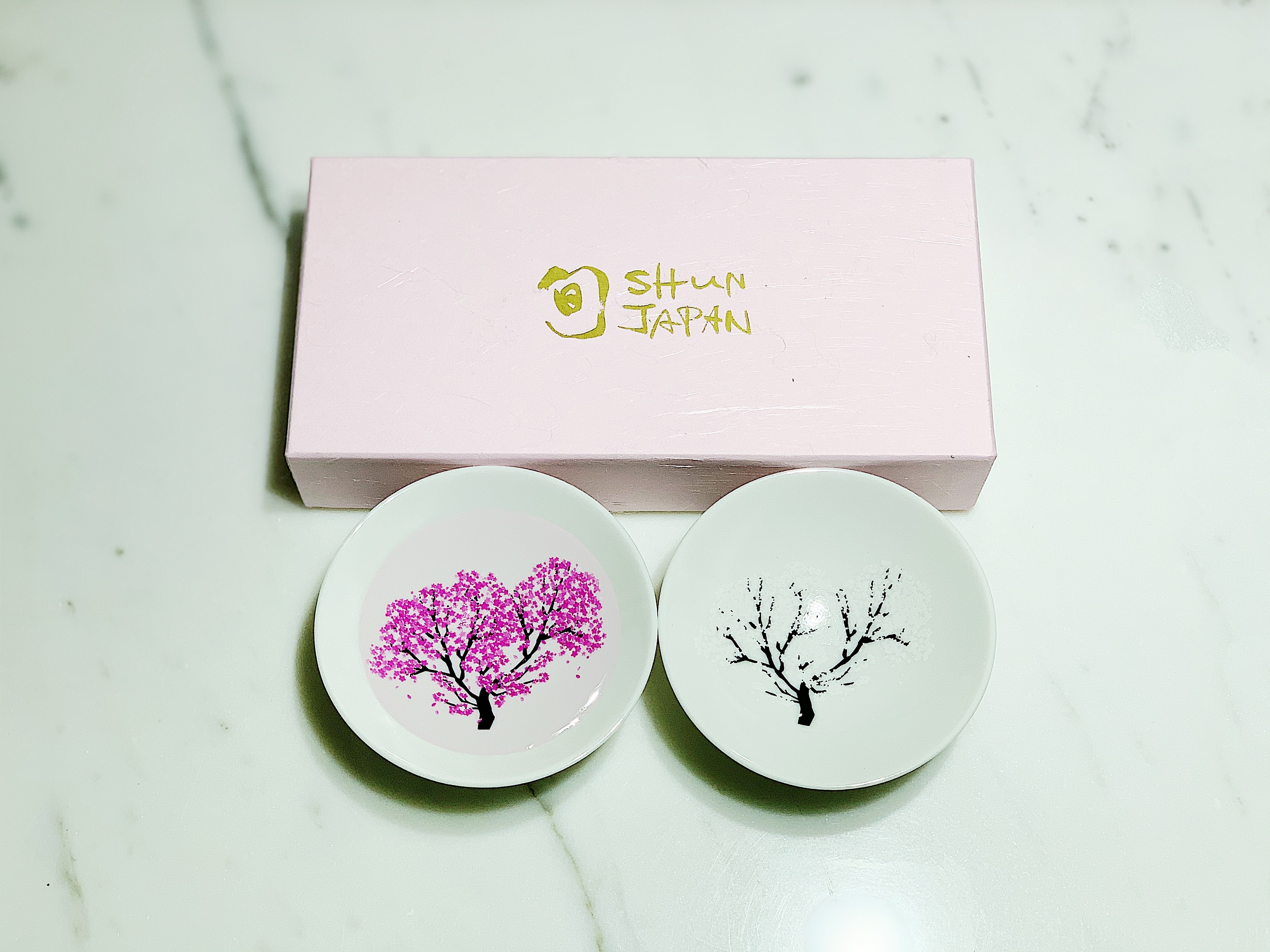 丸モ高木陶器 冷感桜白平盃 Set(cs-01s)