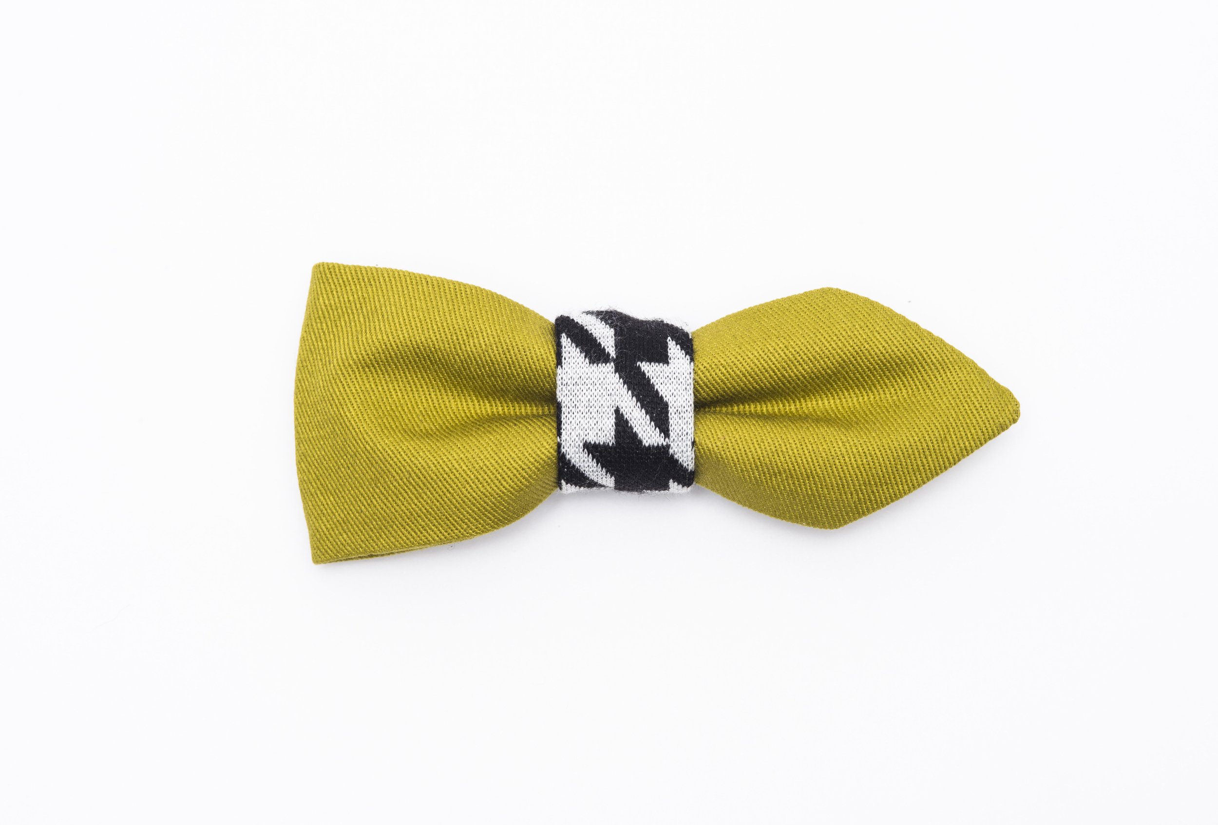 箭形撞色狗狗領結｜橄欖綠 - Orange Blinks