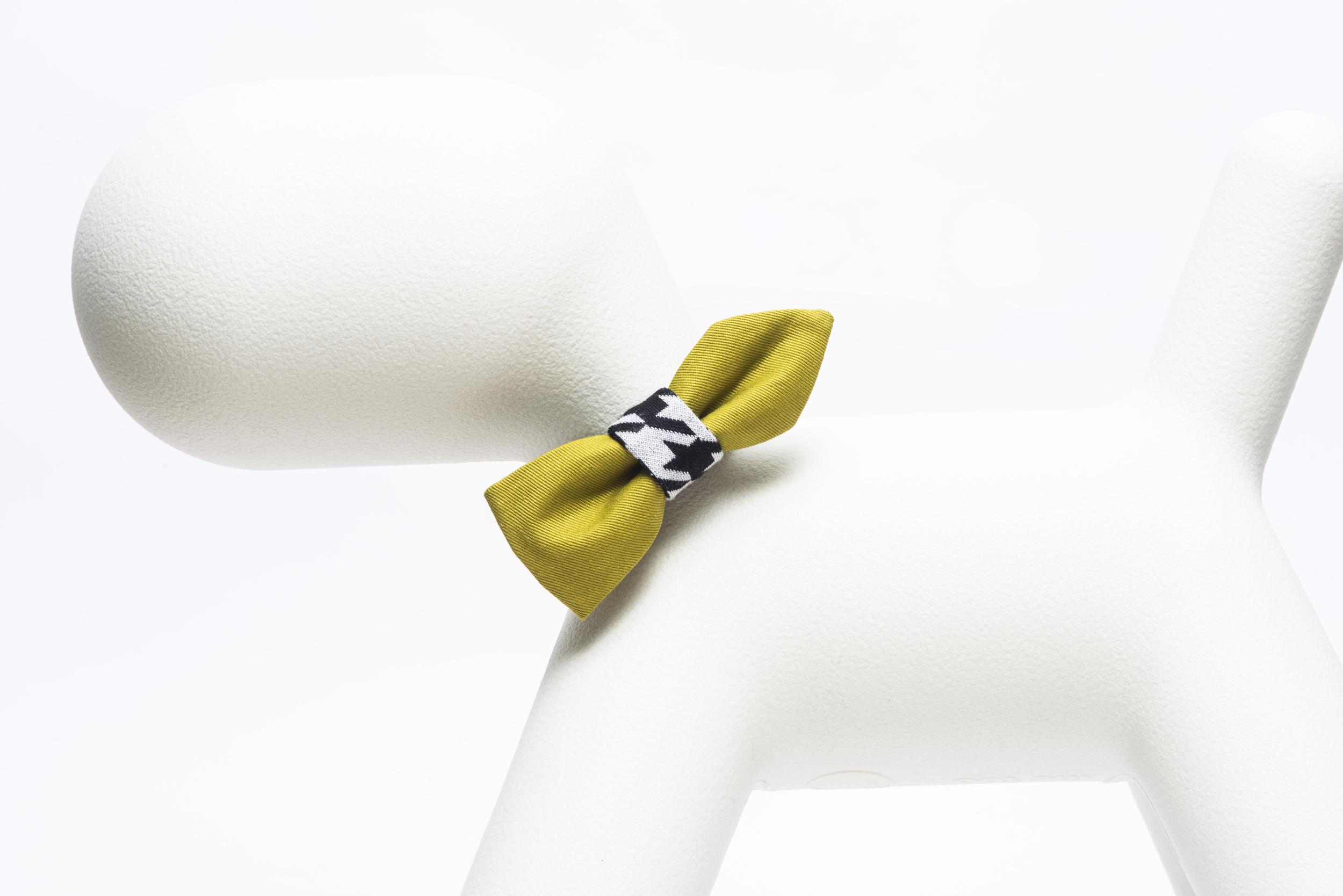 箭形撞色狗狗領結｜橄欖綠 - Orange Blinks