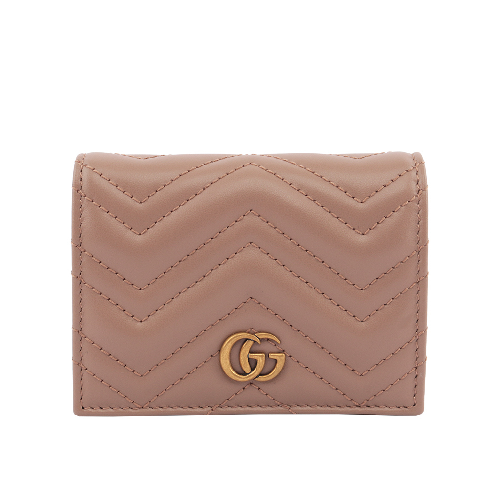 【GUCCI】GG MARMONT牛皮卡片小短夾