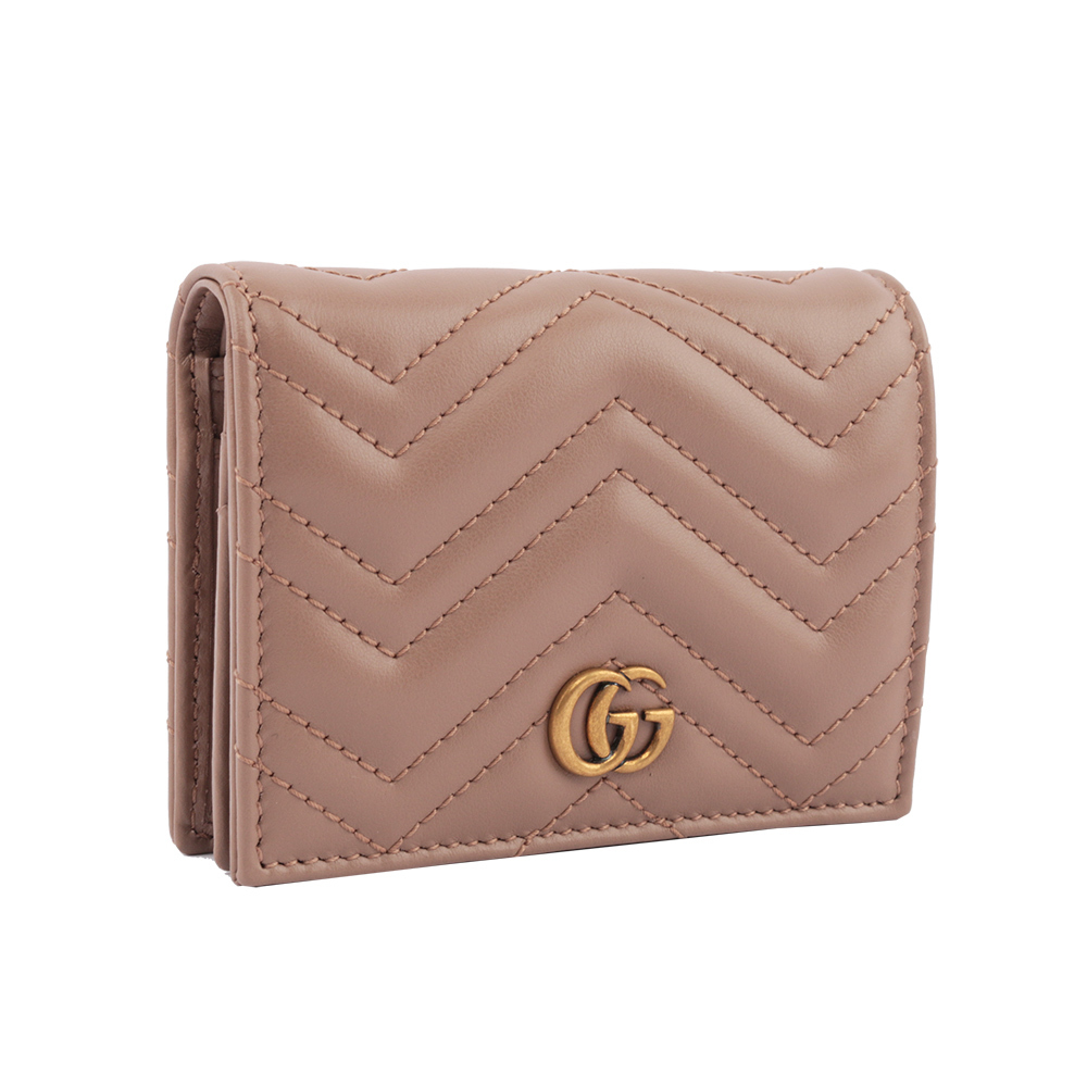 【GUCCI】GG MARMONT牛皮卡片小短夾
