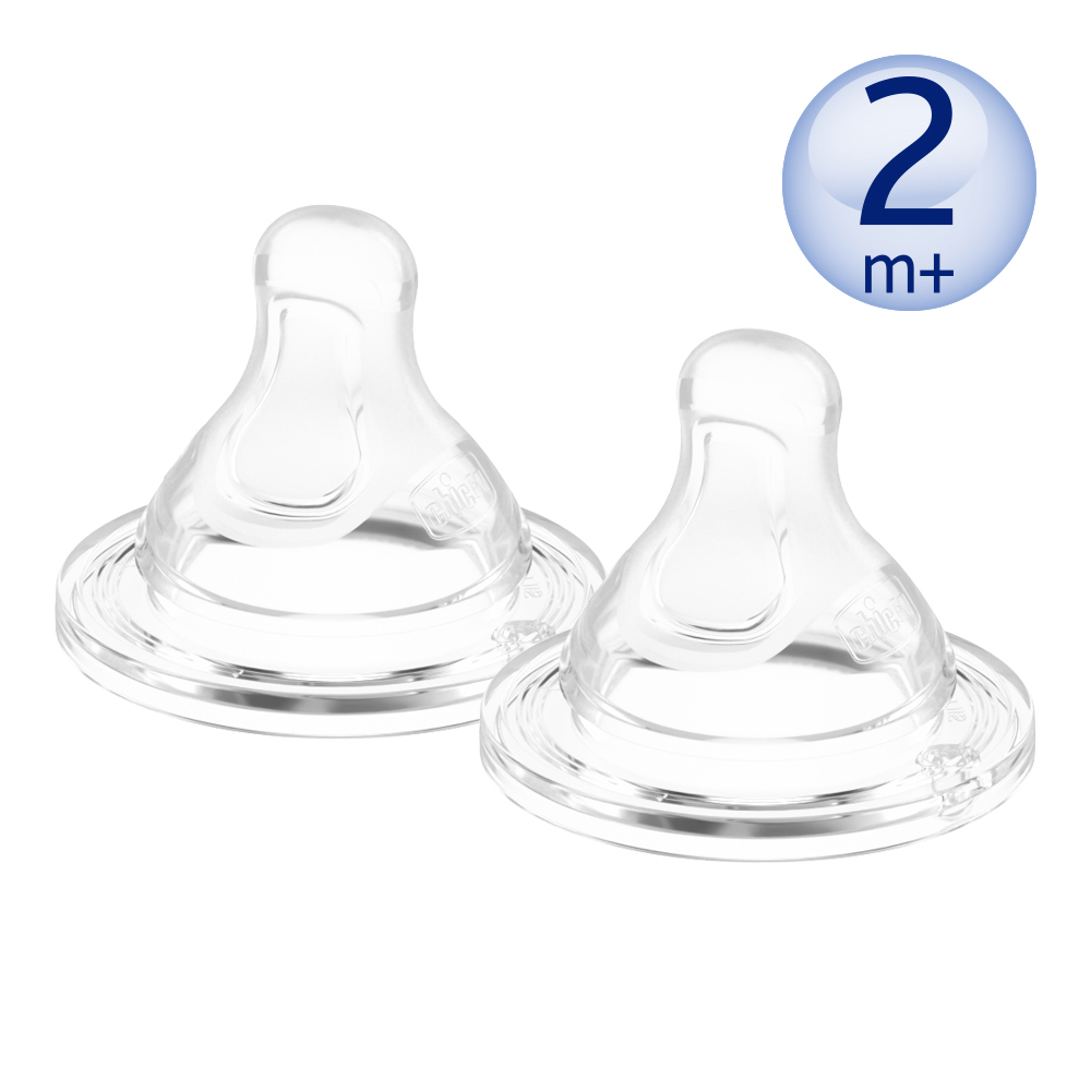 完美防脹矽膠奶嘴(中等流量)2入