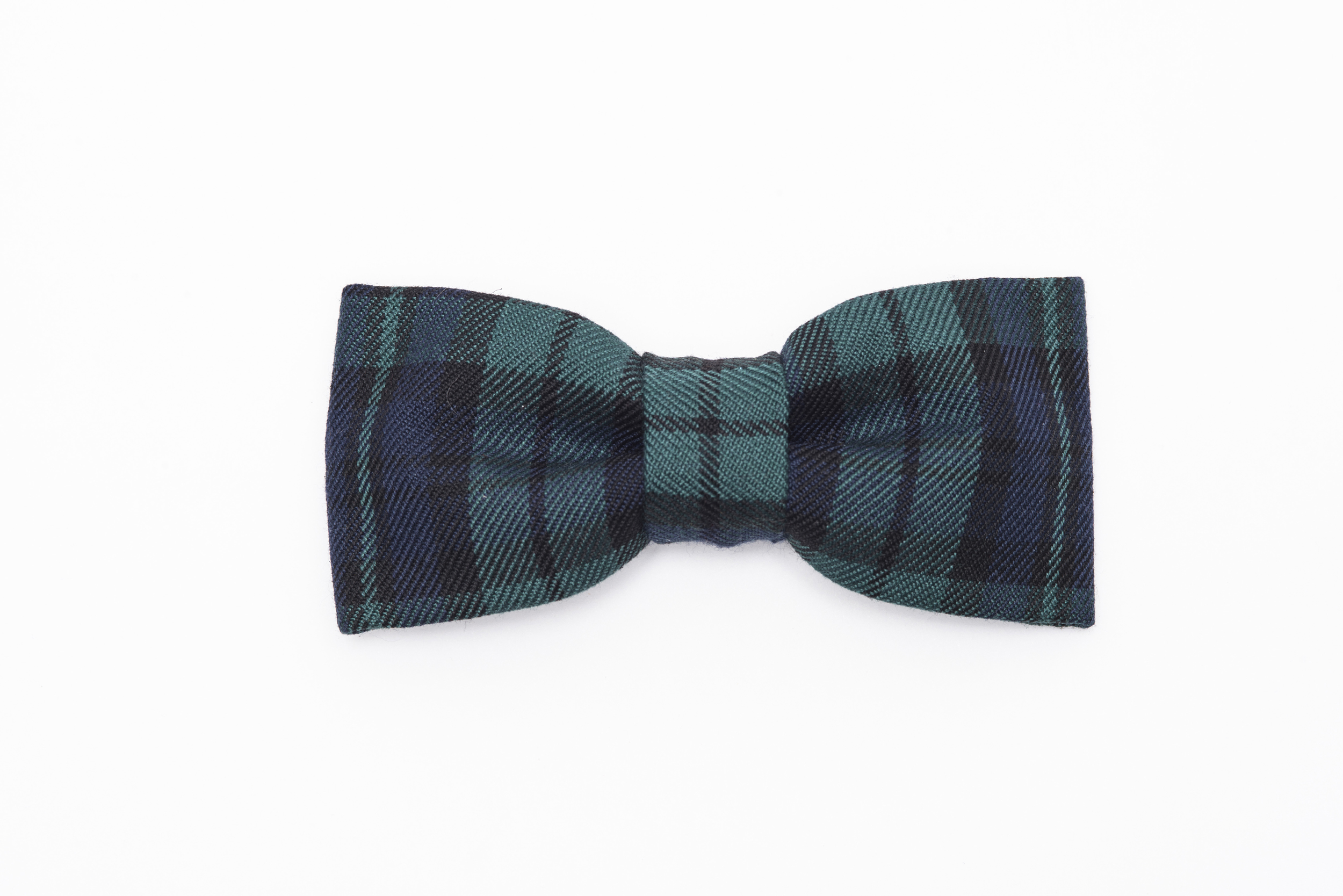 棉質狗狗領結｜綠格紋 - Orange Blinks