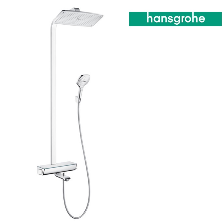 hansgrohe Raindance Select 360 27113, -000 Thermostatic Showerpipe for bath with E 360 1jet overhead