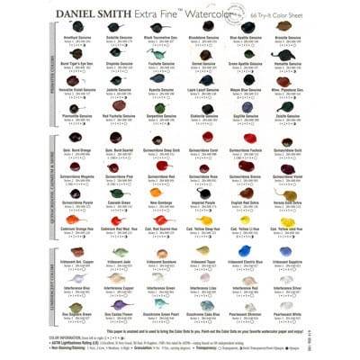 美國DANIEL SMITH丹尼爾史密斯水彩點點色卡(66色/238色)｜誠格美術ARTFANS