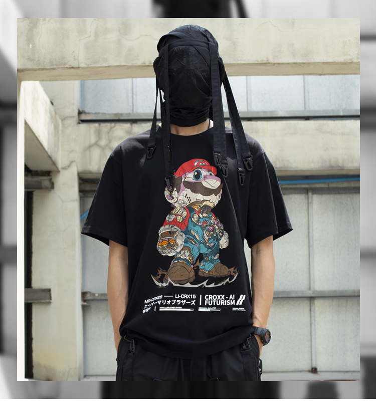 AI人工智能馬力歐機器人反光短袖