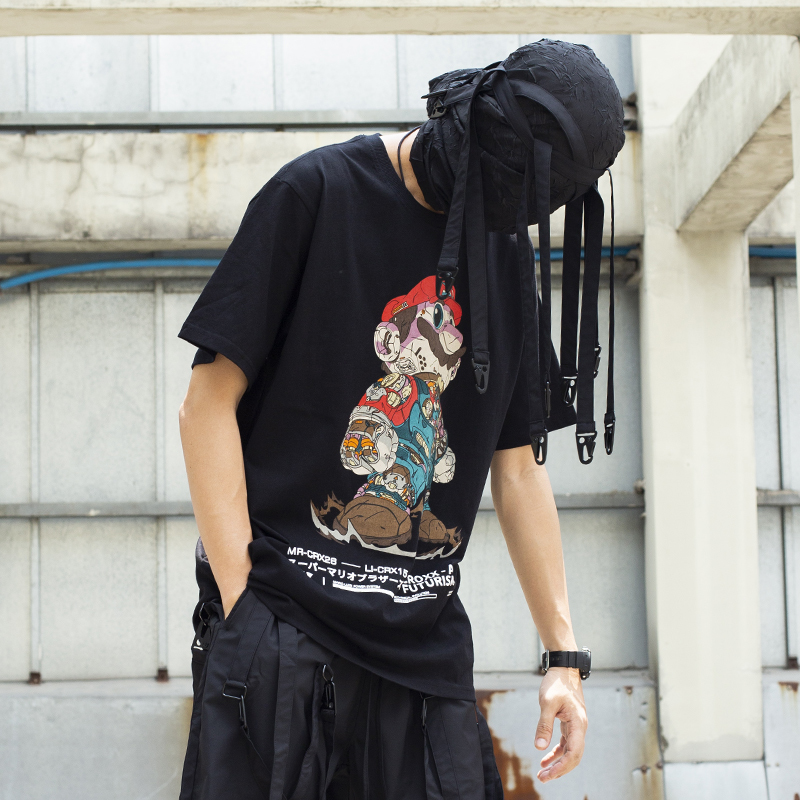 AI人工智能馬力歐機器人反光短袖