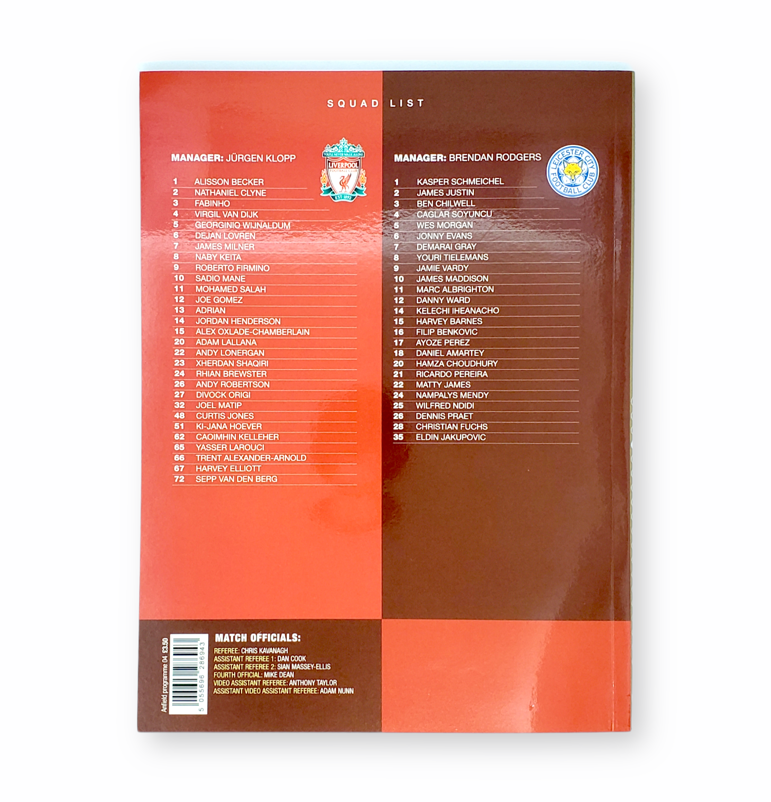 利物浦19/20場刊(第四週)T66