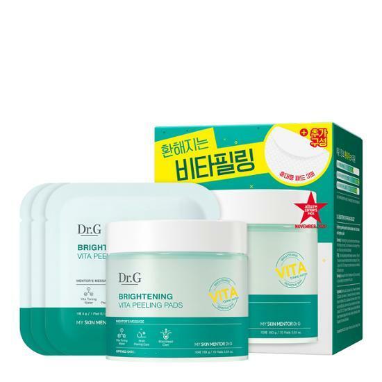Dr.G Brightening Vita Peeling Pads [70+3PCS Olive Young Planning Set]
