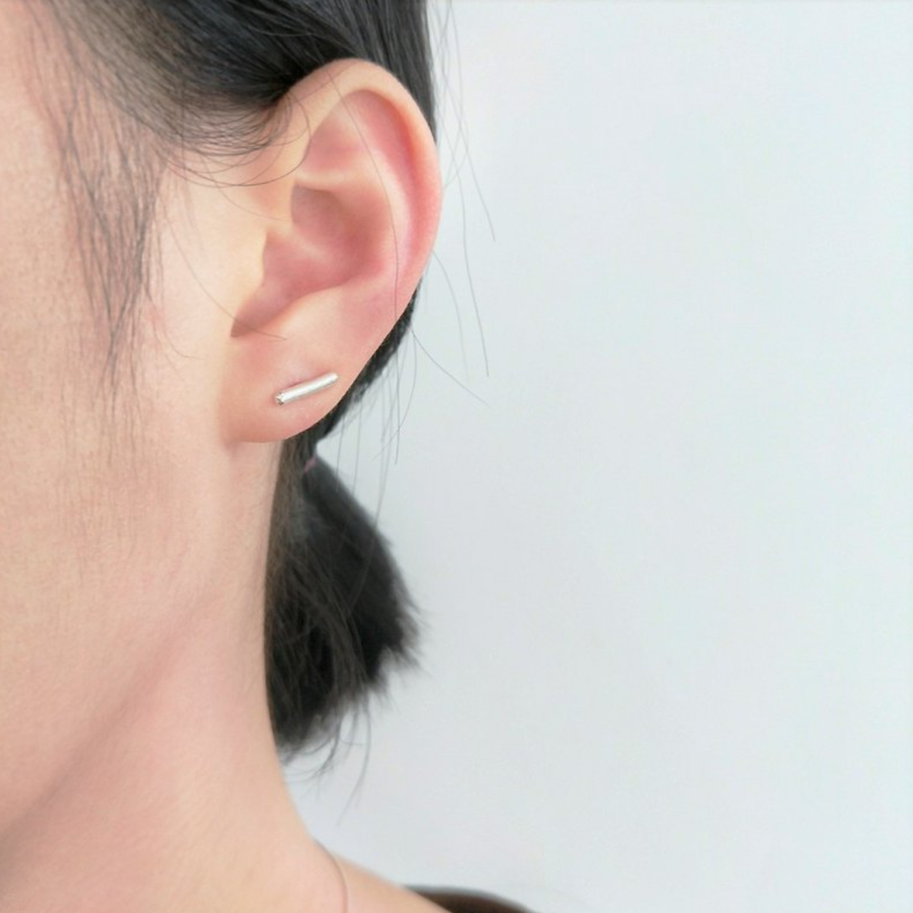 │簡約│小圓柱 • 耳針耳夾 • 純銀耳飾 • 設計師原創