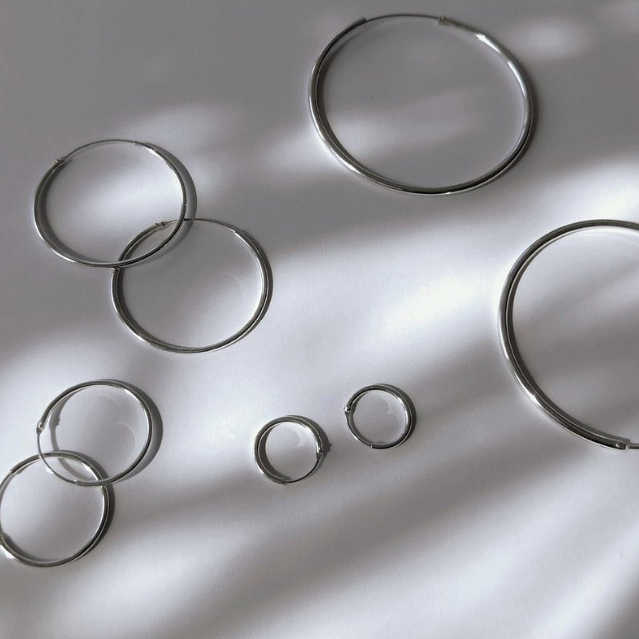 │日常│光面圈圈耳環 •  耳針 • 純銀耳飾