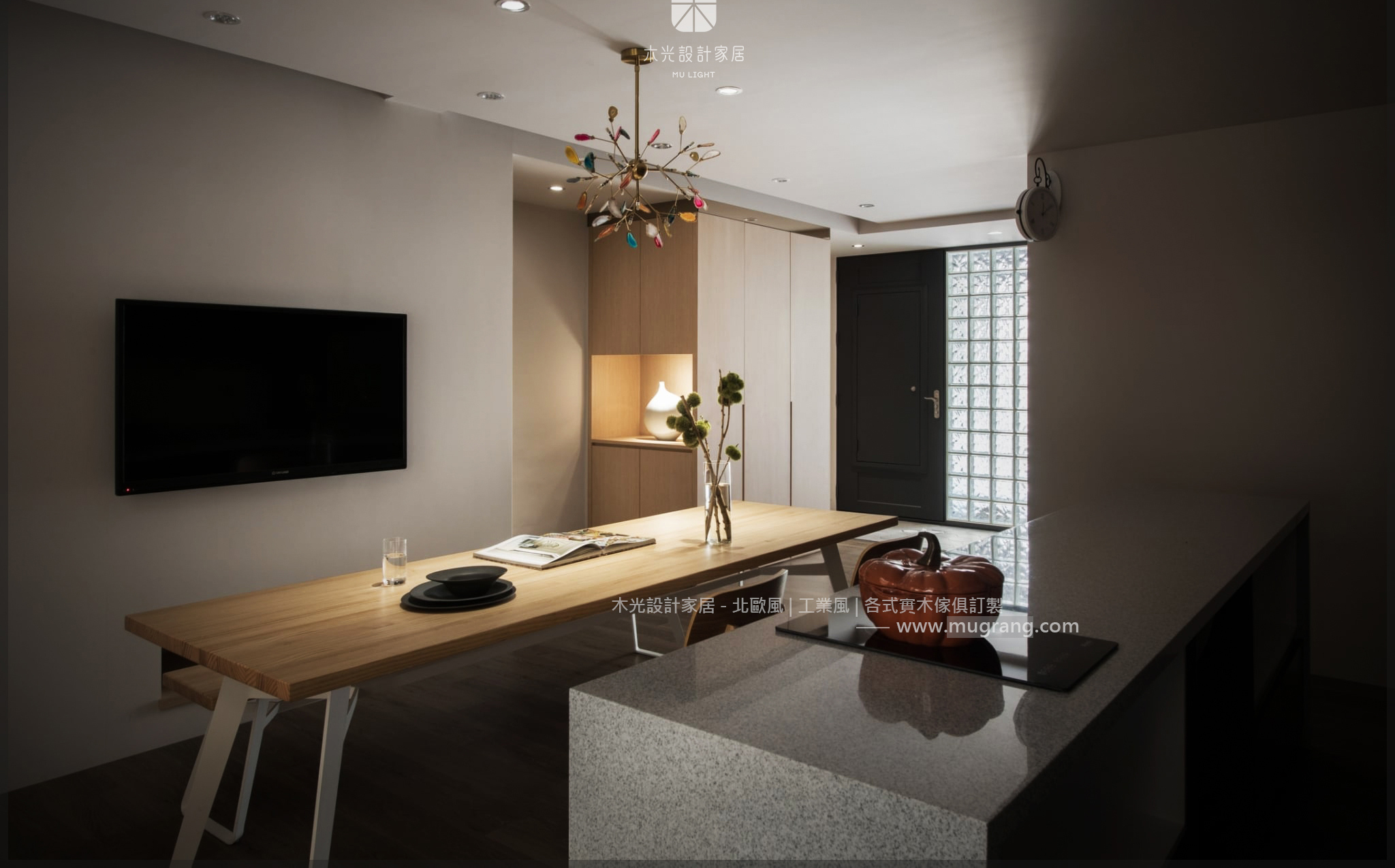 Bianca-北歐造型扁腳實木桌(可訂製)