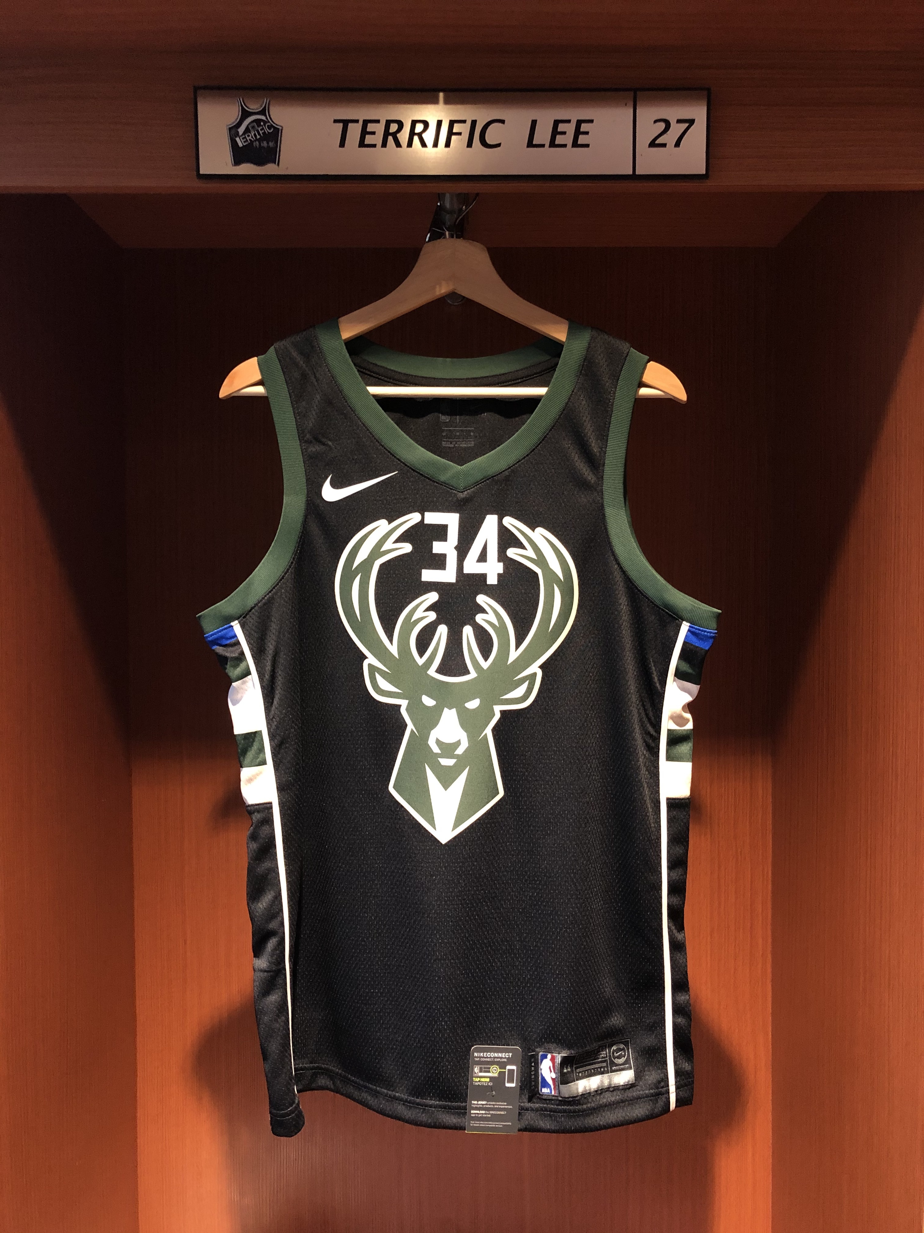 NBA球衣 Greek 密爾瓦基公鹿黑 Statement Nike Swingman 球迷版 熱轉印 全新