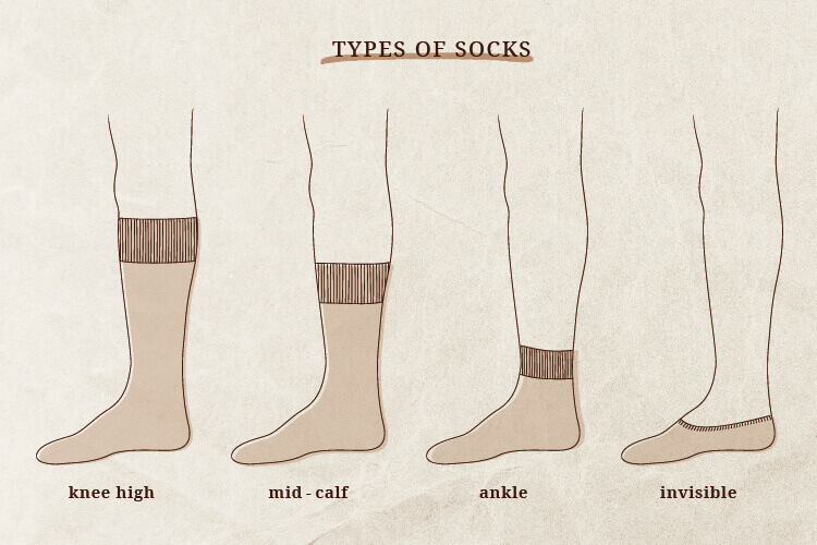 不同高度的襪子