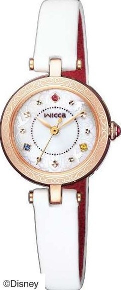 萬年鐘錶 - Citizen - Wicca   限量 迪士尼白雪公主 太陽能女錶  KP3-368-10  錶徑23.7MM