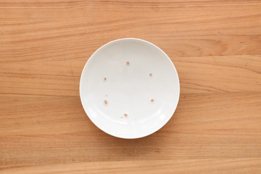 安永正臣-白磁皿14cm