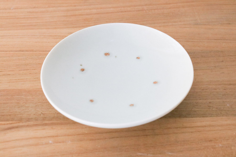 安永正臣-白磁皿14cm