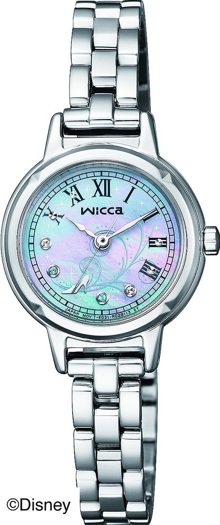 萬年鐘錶 - Citizen - Wicca   限量 迪士尼仙履奇緣 太陽能女錶  KP3-619-97  錶徑24MM