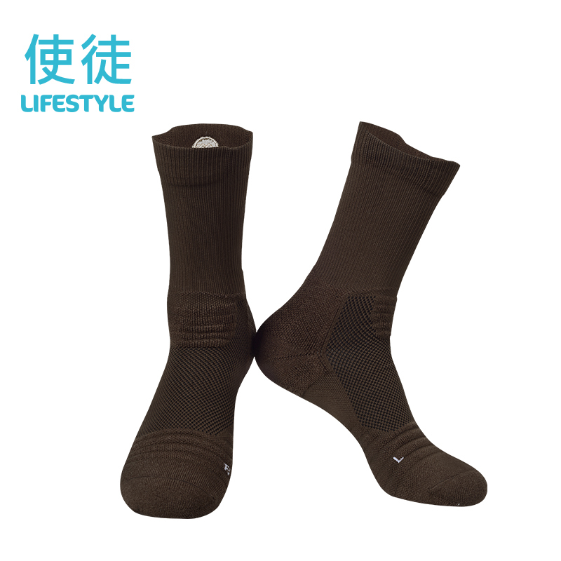 使徒 棕色 Pro騎行襪