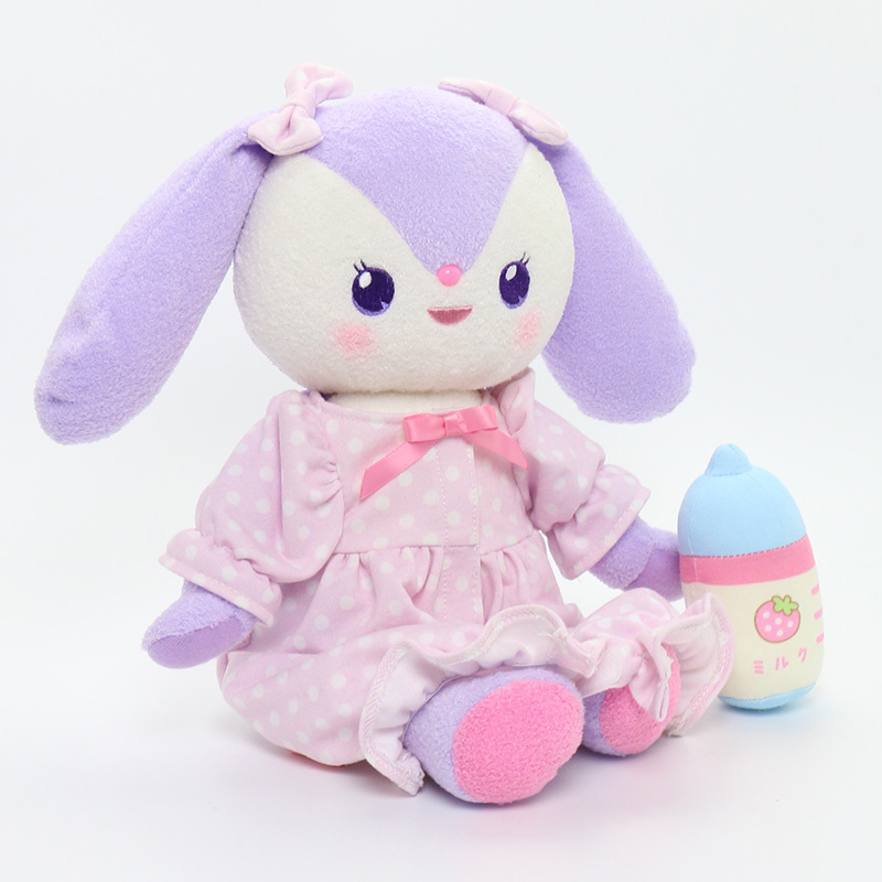 日本Usamomo萌兔桃桃-UM 絨毛可更衣-baby紫兔 43cm