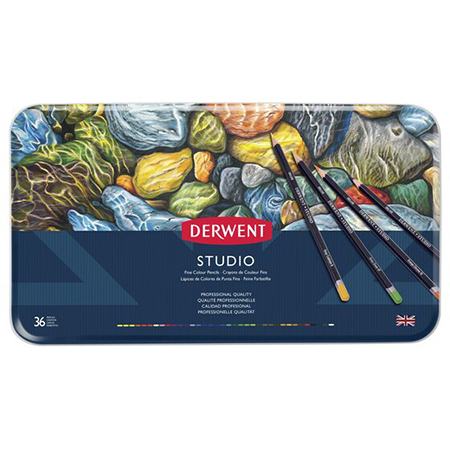 【DERWENT 德爾文】 STUDIO油性色鉛36色鐵盒裝 DW32198