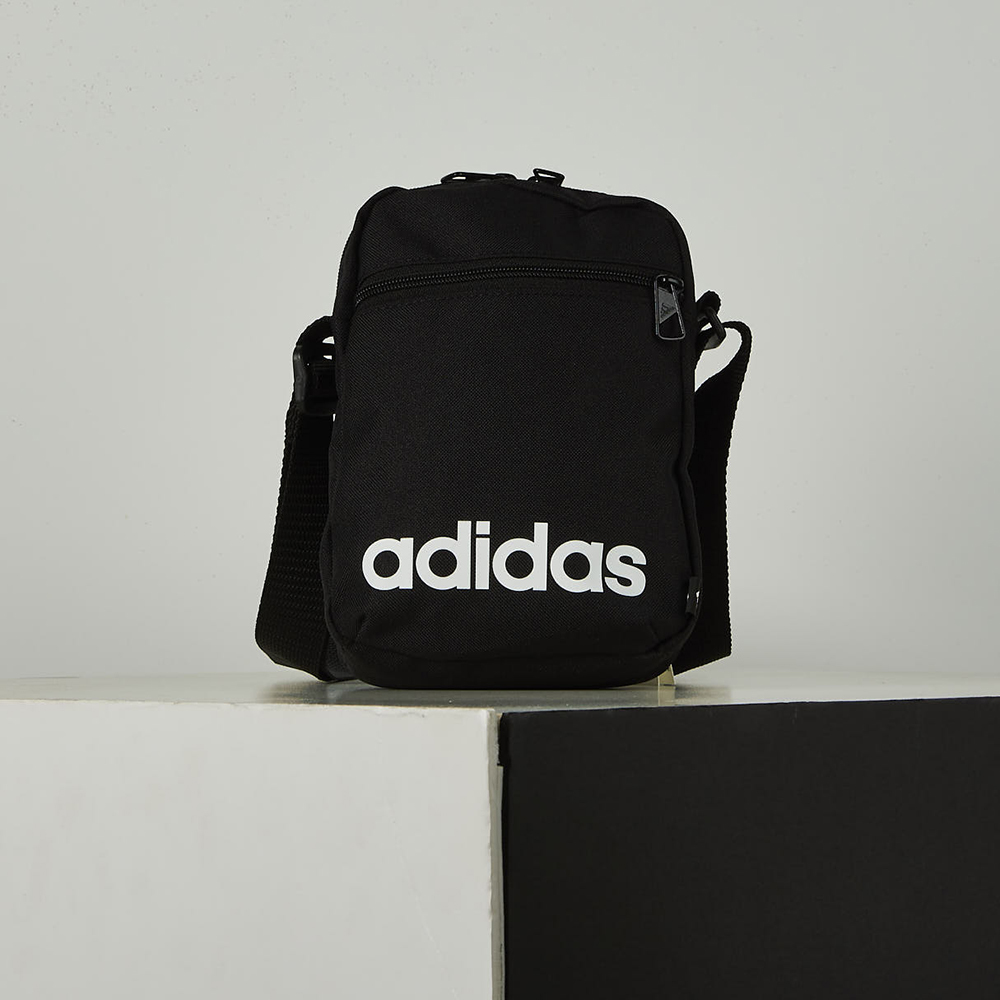 Adidas LINEAR ORG 黑運動休閒斜背包GN1948