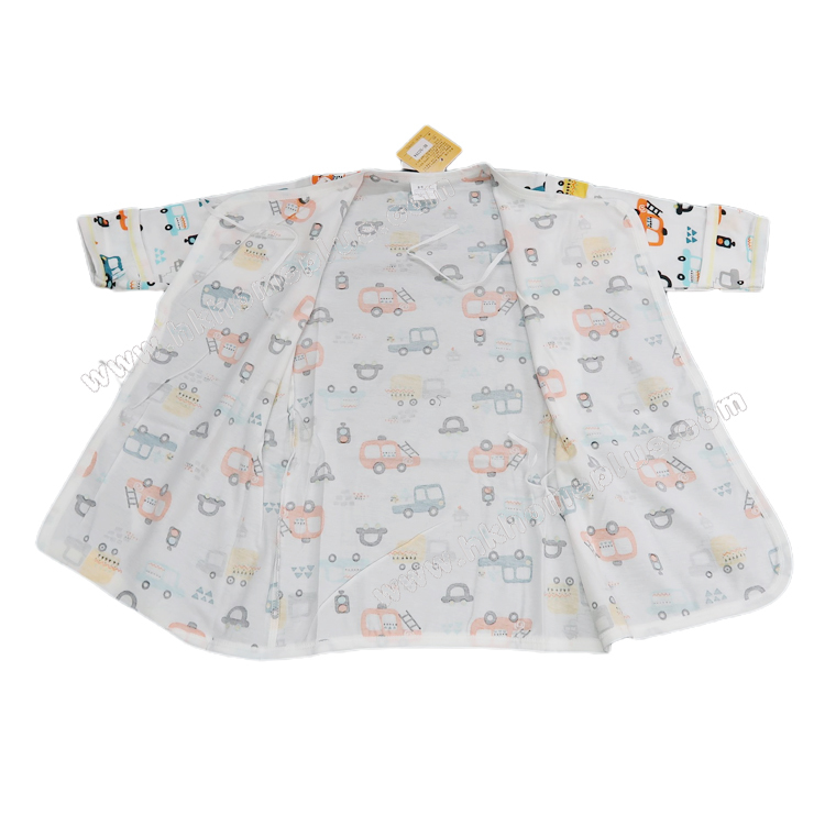 Koma Land: 嬰兒平紋長袖孖襟長袍 BE5029