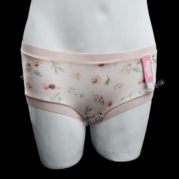 3條裝 彩田: 女裝低腰半透明印花內褲