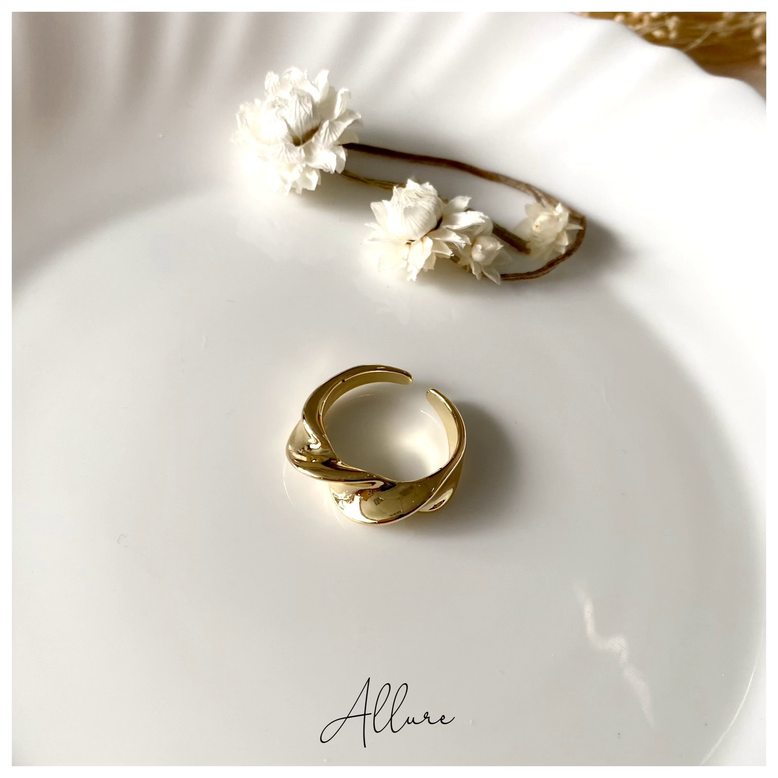 肆玥xAllure粗節單層波浪不規則戒指