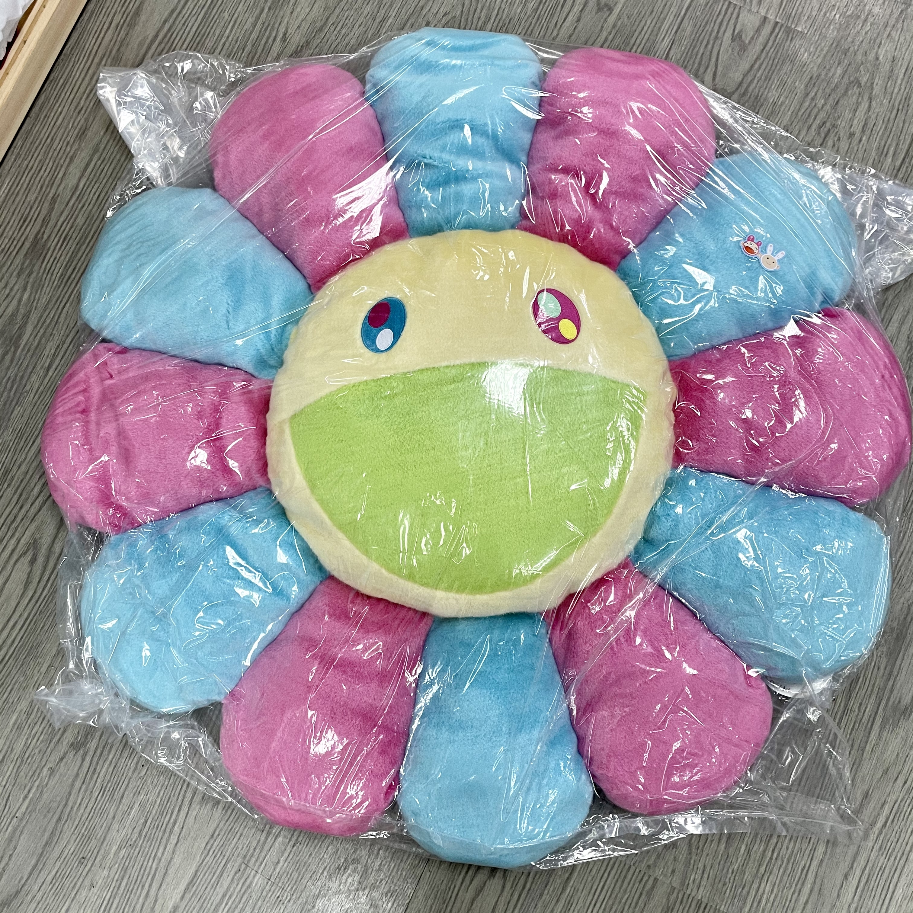 100cm Φ Flower Cushion / Pink x Blue