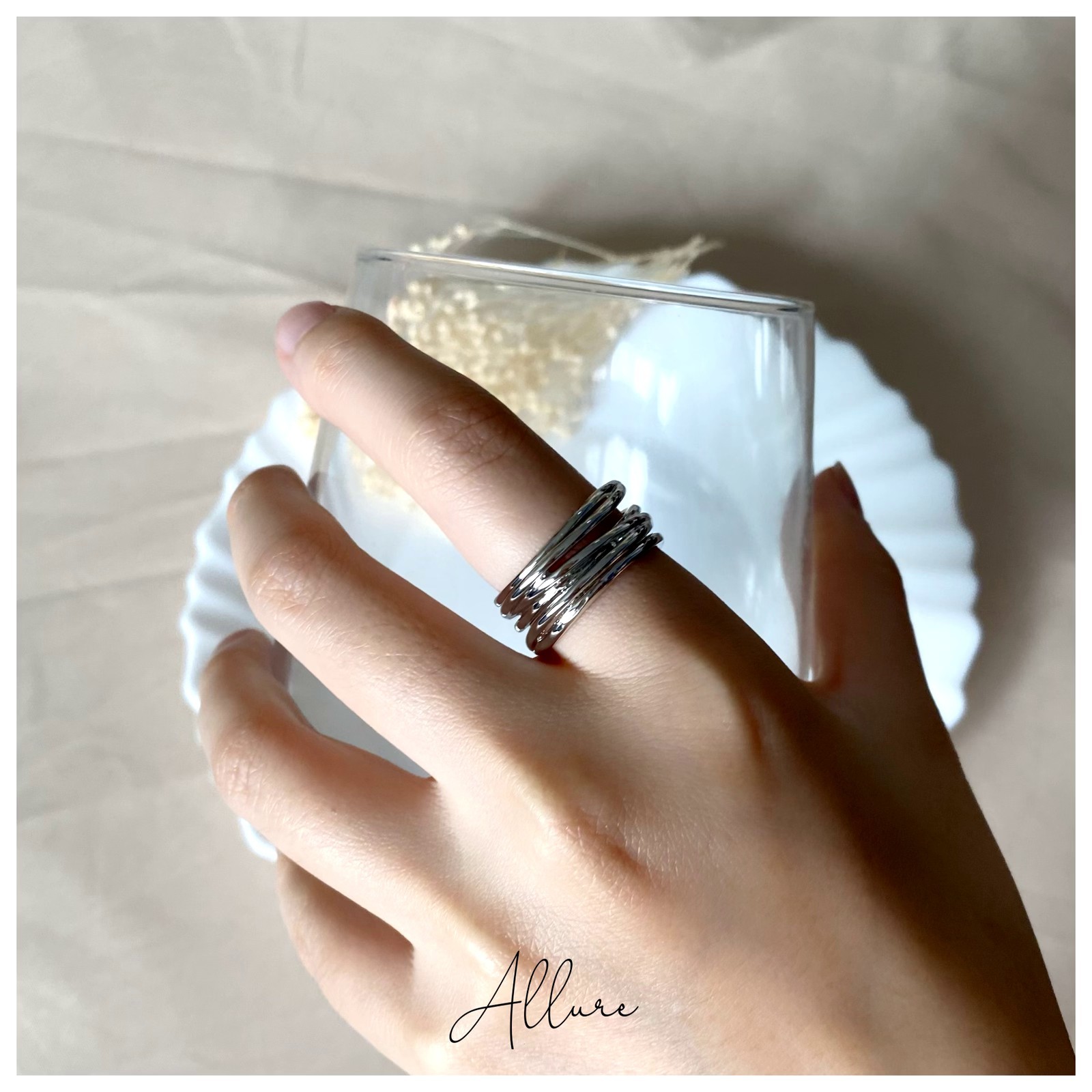 肆玥xAllure多圈金屬戒指 金//銀