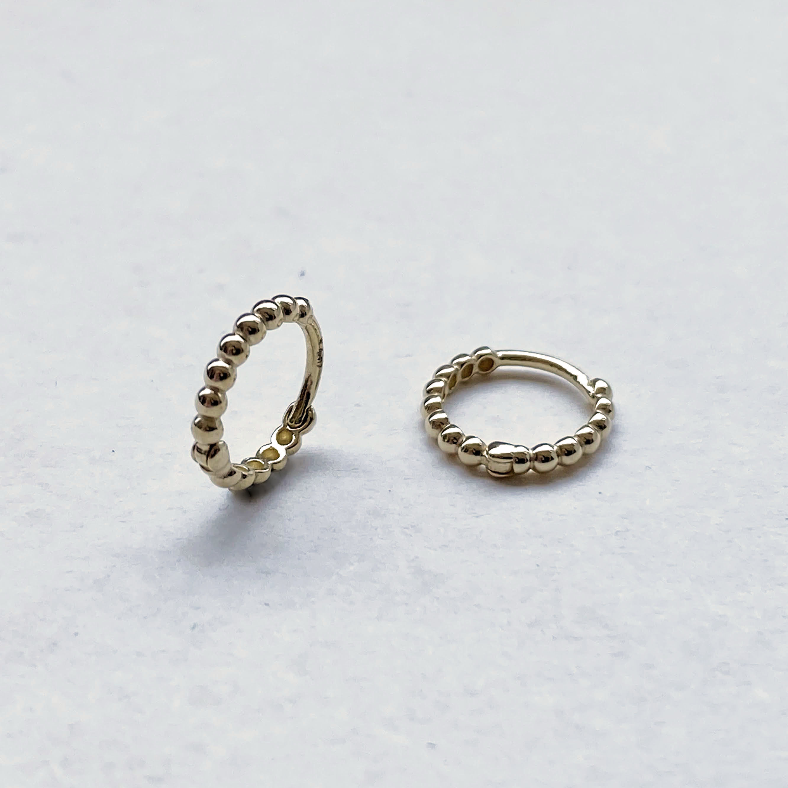 10K/珠珠圈式耳環