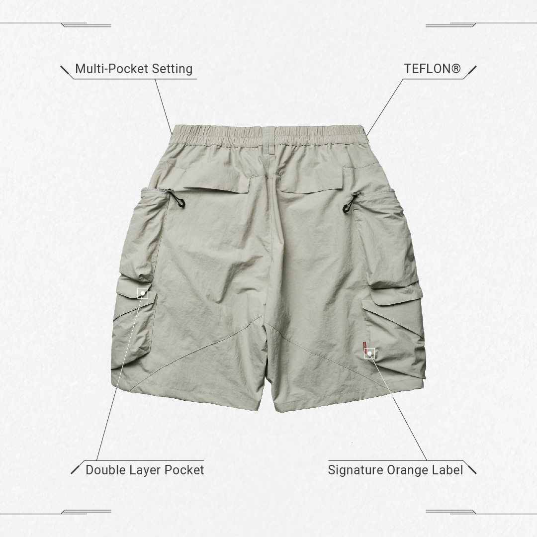 GOOPiMADE® 21 S/S “PS-01” Pentagon Utility Shorts - Bon