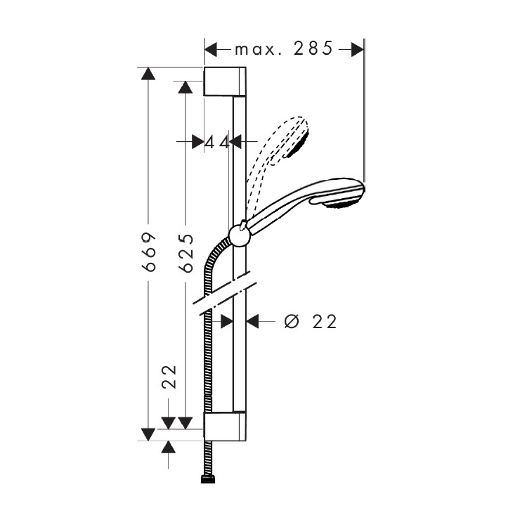 hansgrohe Crometta 85 Vario 27763, -000 Shower set