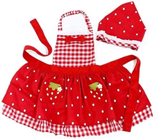 【日本Mother Garden】MG圍裙 草莓紅格紋