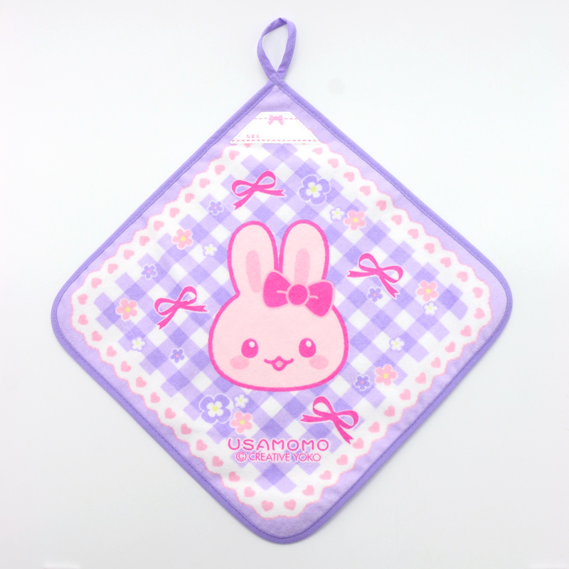 日本Usamomo萌兔桃桃 掛式擦手巾 櫻桃緞帶、花格紋