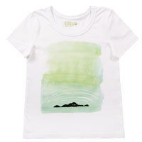 鱷魚 短袖 蜜桃棉 童T 純白【買一送一】