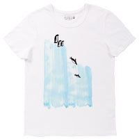 企鵝 短袖 蜜桃棉 童T 純白【買一送一】