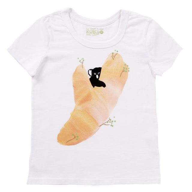 無尾熊 短袖 蜜桃棉 童T 天然白【買一送一】