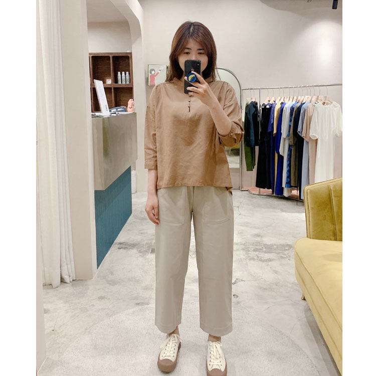 簡單日記開襟生活襯衫-小農拿鐵